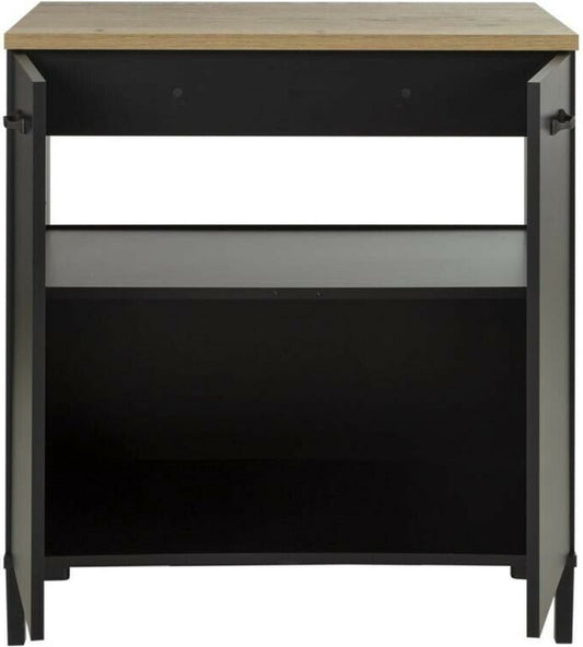Keukenelement onderkast 2 deuren onder gootsteen - 60cm-  Zwart