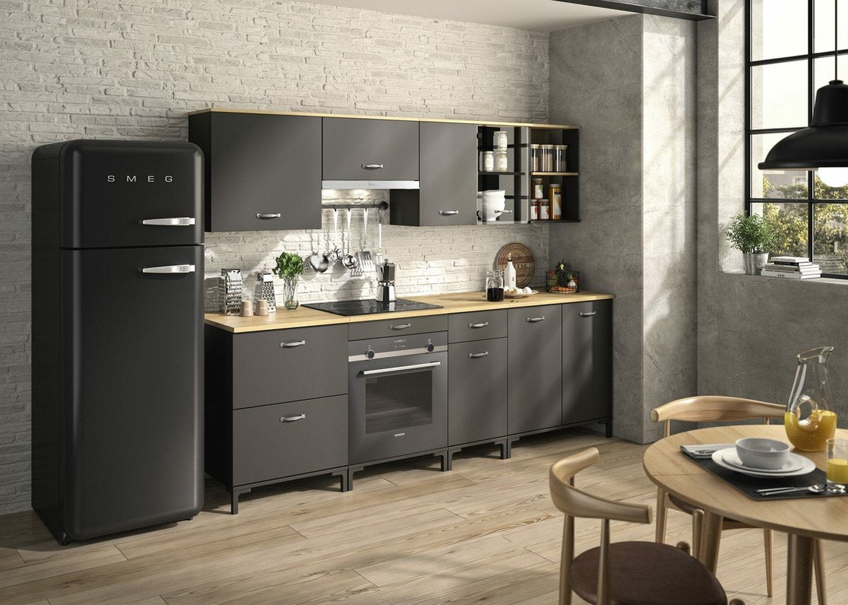 Keukenelement onderkast 2 deuren onder gootsteen - 60cm-  Zwart