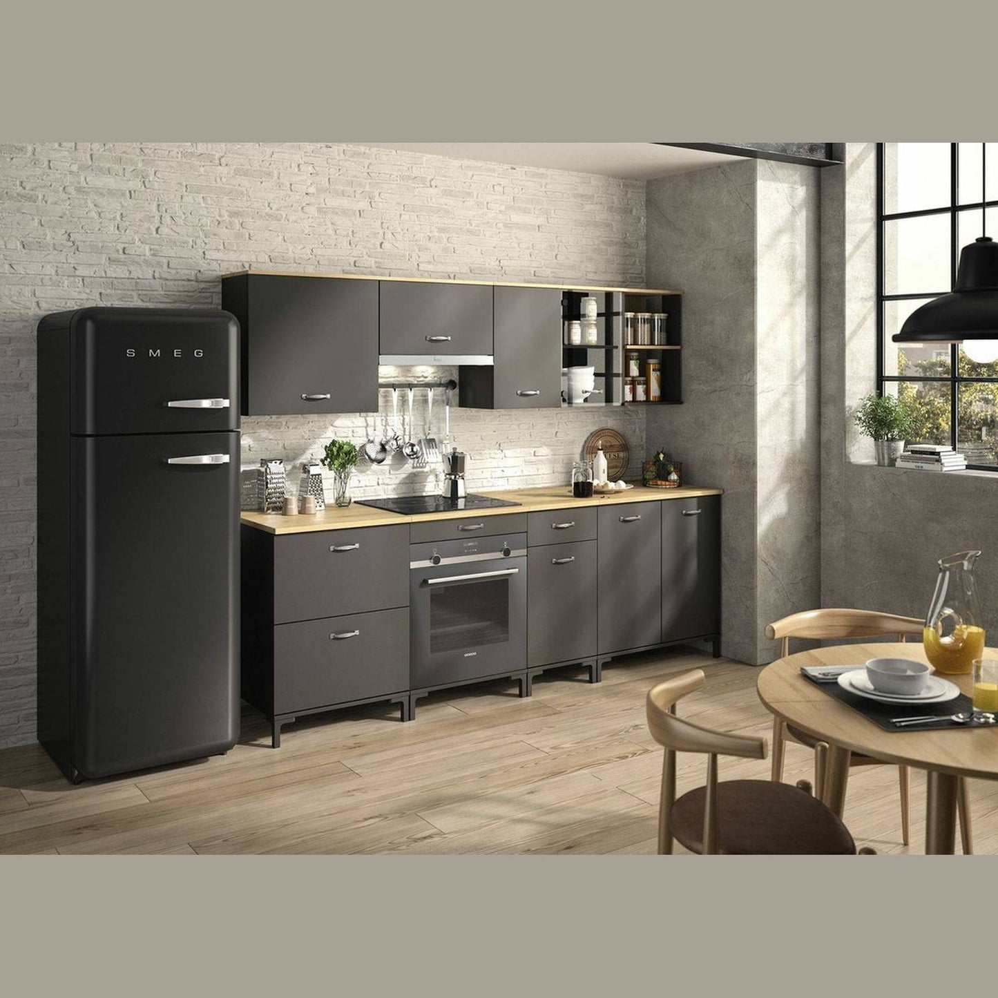 Keukenelement onderkast 2 deuren onder gootsteen - 60cm- Zwart