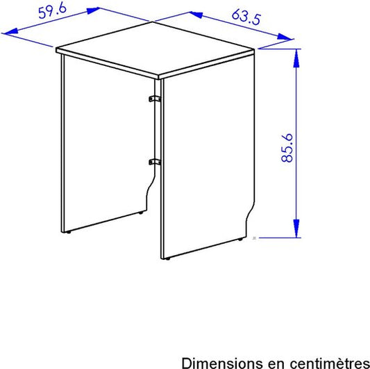 Frame voor vaatwasser - Zwart/ Oak-design - 64 x 60 x 86 CM