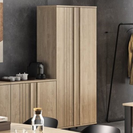 Veelzijdige opbergkast Faro - 80x45x190 cm - Blonde Oak-design