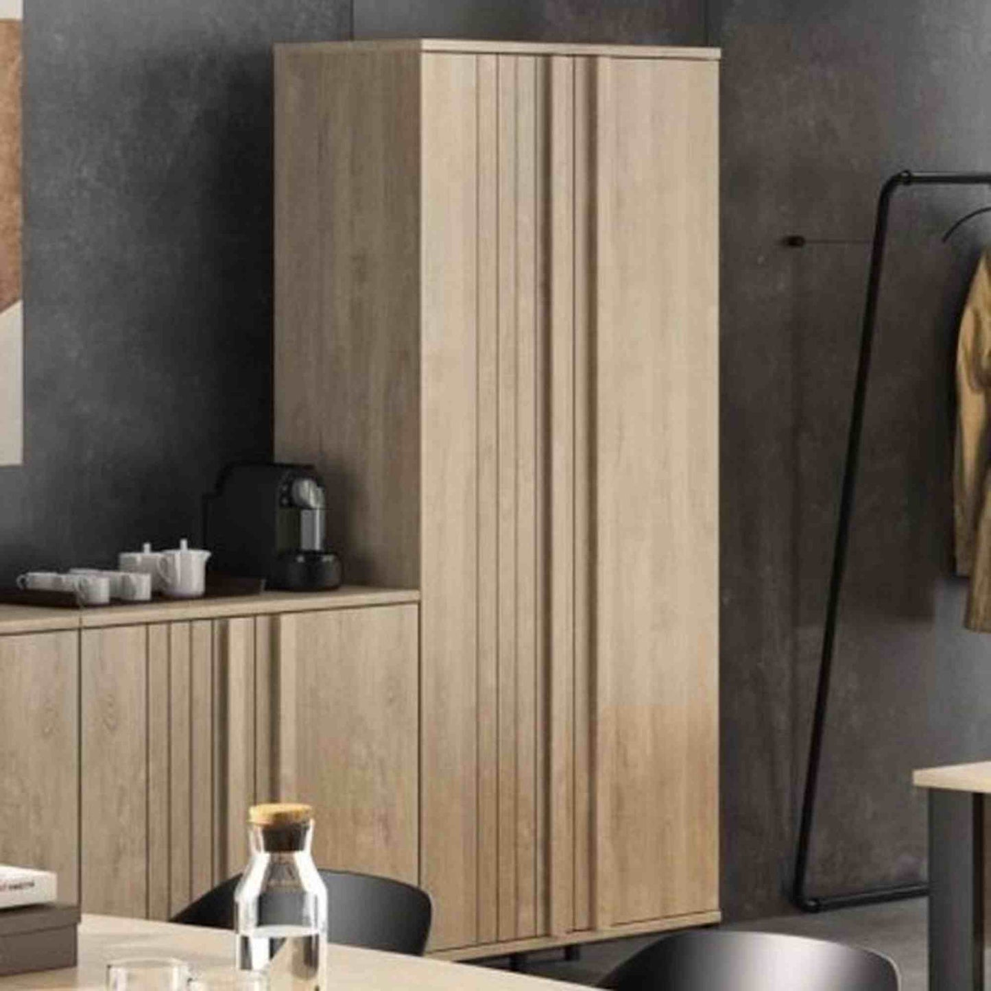 Veelzijdige opbergkast Faro - 80x45x190 cm - Blonde Oak-design