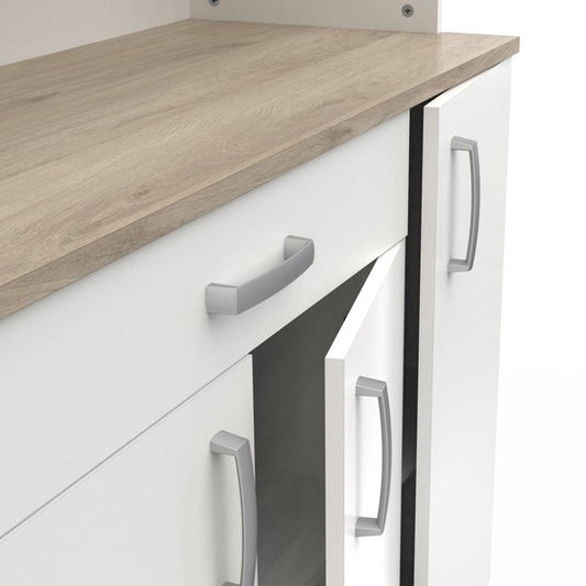 Keukenbuffet Trendy 6 deuren, 1 lade in witte melamine