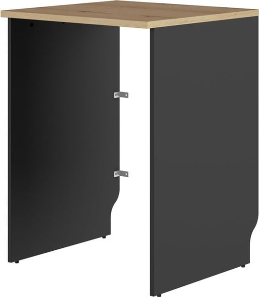 Frame voor vaatwasser - Zwart/ Oak-design - 64 x 60 x 86 CM