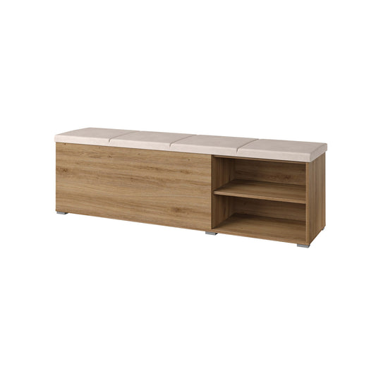 Commode 160 cm breed gestoffeerd in eiken Maxima