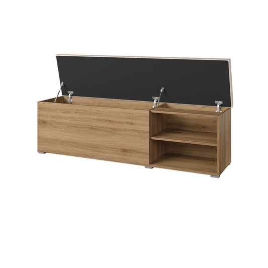 Commode 160 cm breed gestoffeerd in eiken Maxima