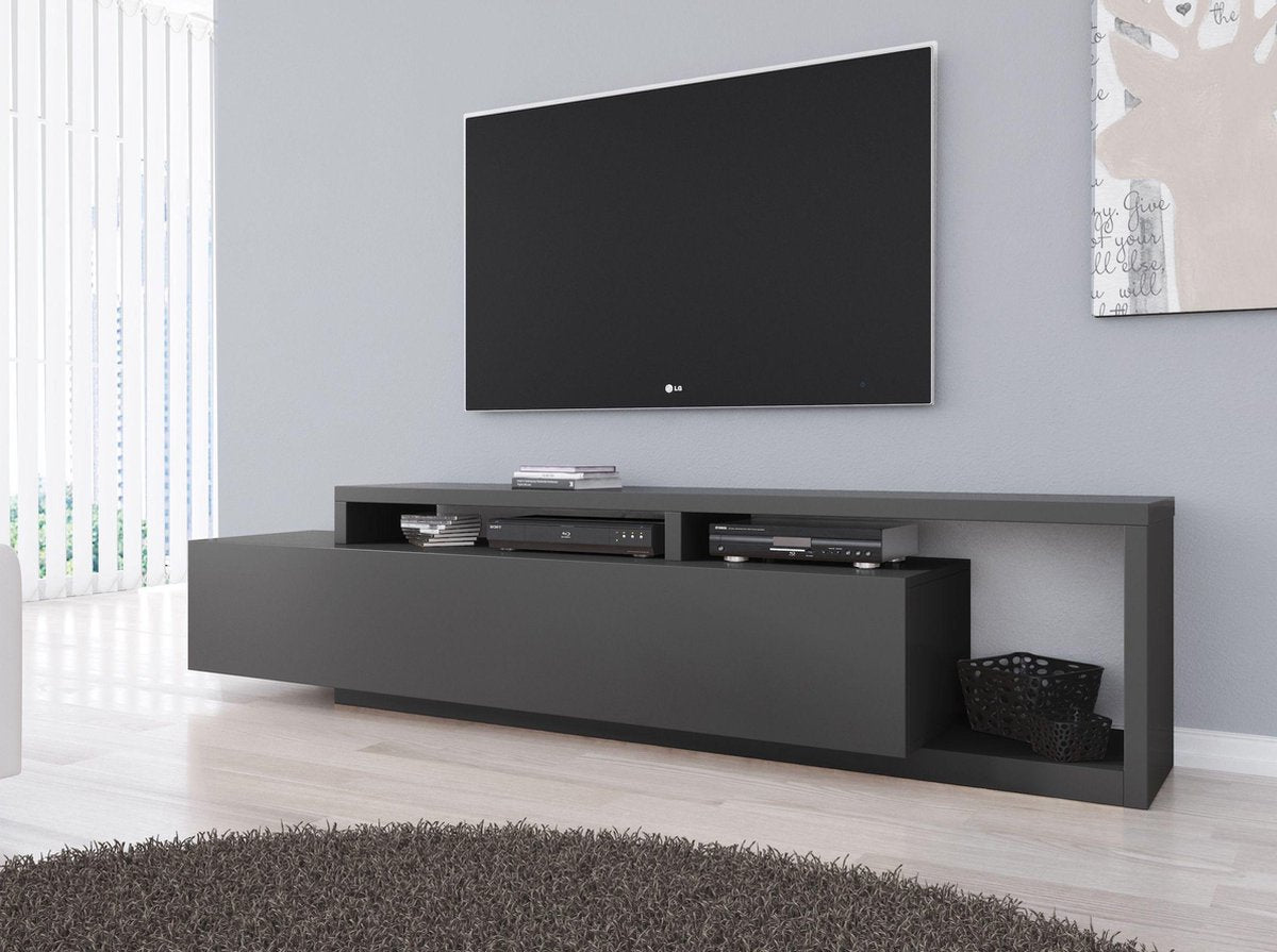 TV-Meubel Billo - Antraciet - 219 cm