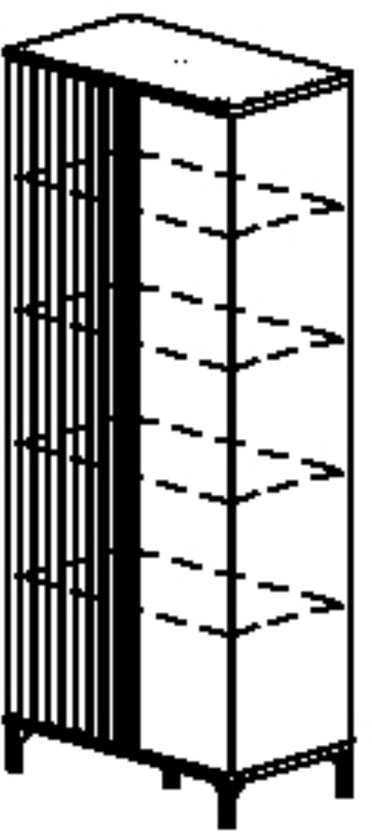 Veelzijdige opbergkast Faro - 80x45x190 cm - Blonde Oak-design