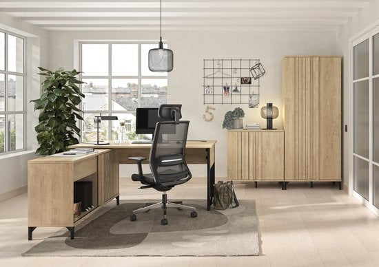 Veelzijdige opbergkast Faro - 80x45x190 cm - Blonde Oak-design