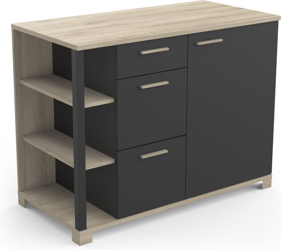 Keukenkast - onderkast Atelier 120cm keukenelement met 1 deur en 3 laden