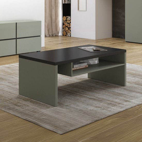 salontafel cain groen zwart 120 cm